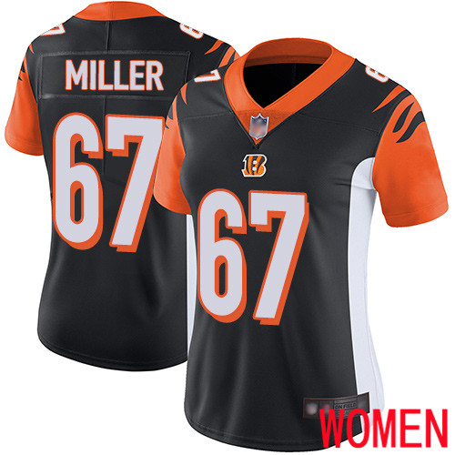 Cincinnati Bengals Limited Black Women John Miller Home Jersey NFL Footballl #67 Vapor Untouchable